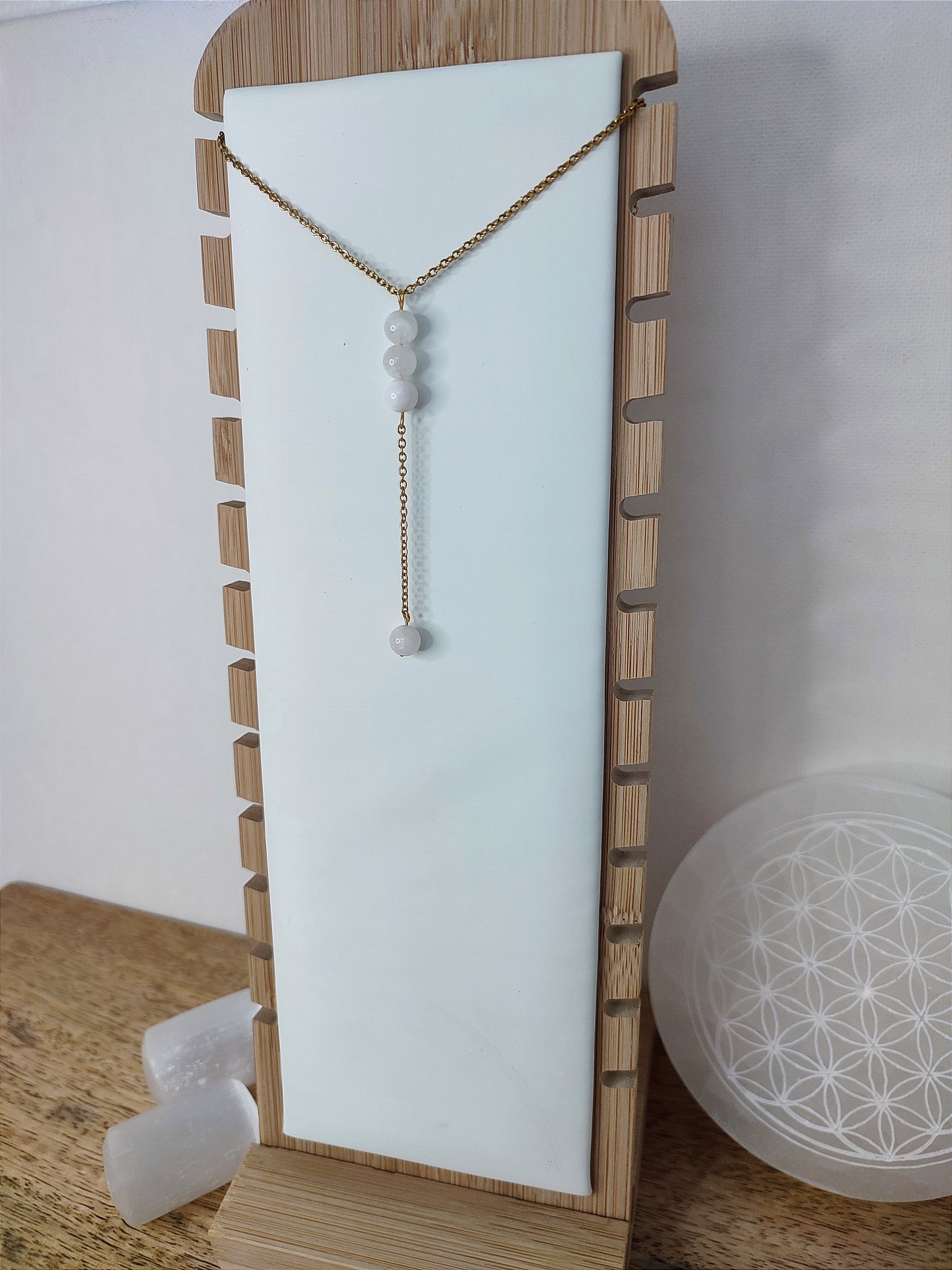 Collier "l'Absolu" muni de pierres de lune