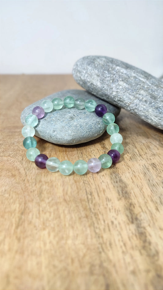 bracelet uni en fluorite (8mm)