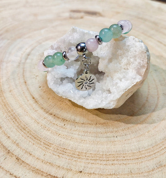 Bracelet Quartz rose /Aventurine.